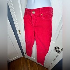 Vtg J. Crew Women’s 25 R Pink Matchstick Corduroy Skinny Leg Pants Jeans 25R 0